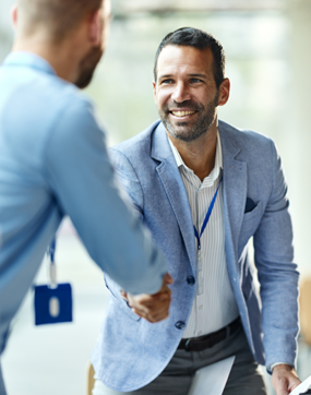 two people doing a handshake